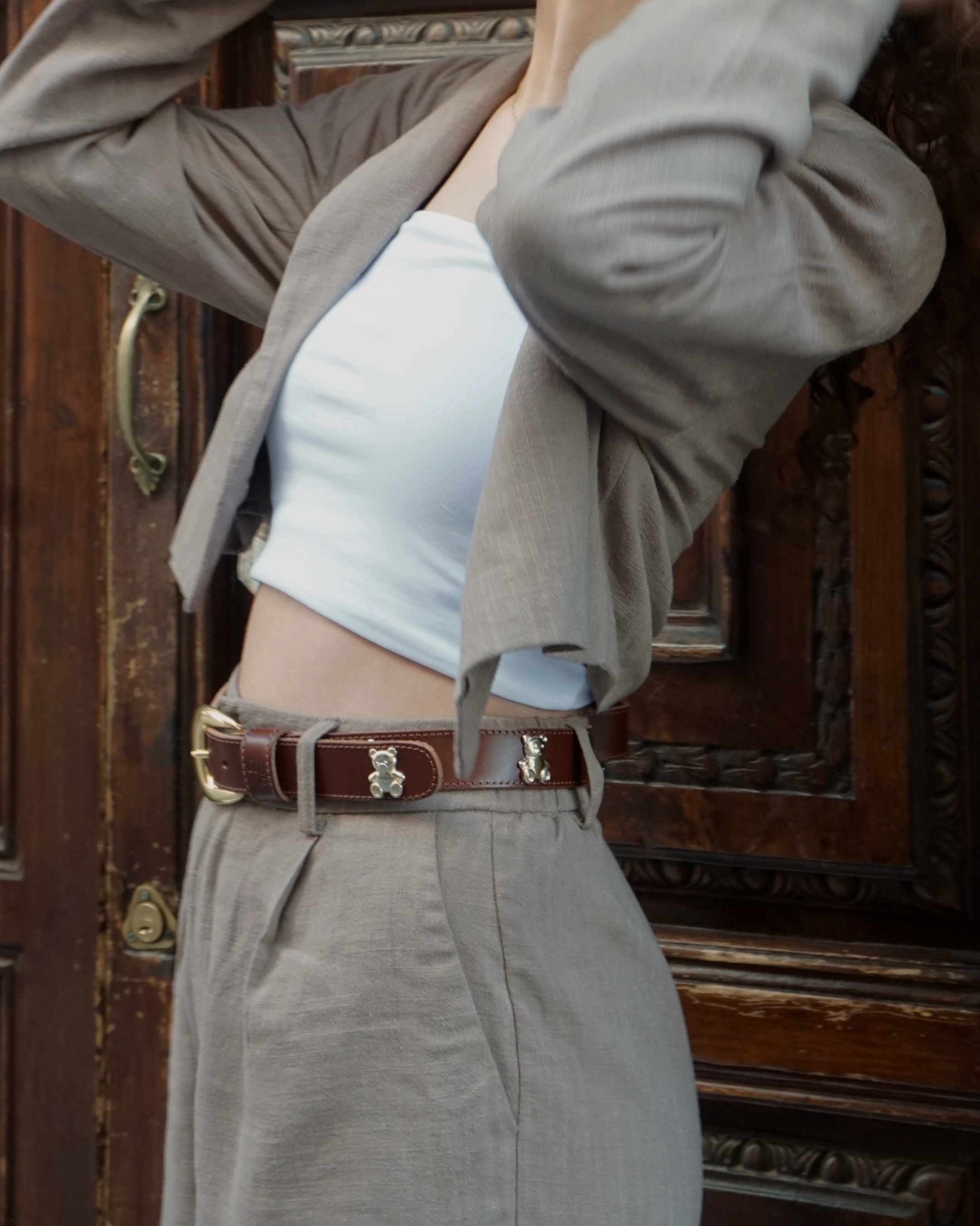 Teddy Belt – Gold-Plated Buckle